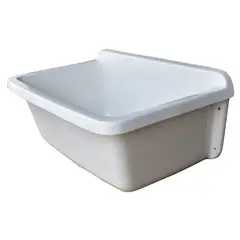 GENERICO - Lavadero Fibra de Vidrio Posón Mediano 72x45x27cm Blanco