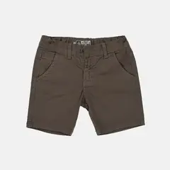 YONISTERS CLOTHING - Short Tafeta Kids Semipitillo Stretch Marrón