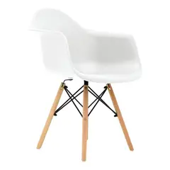 BONNO - Silla De Diseño Eames Con Brazos Blanco