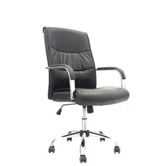 BONNO - Silla De Escritorio Yorki Negro Con Cabecero