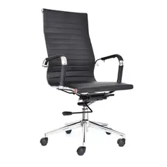 BONNO - Sillon De Escritorio Boss Negro Con Cabecero