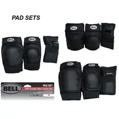 RASKULLZ - Set de Coderas Rodilleras y Muñequera Marca BELL Negro 8