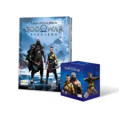 EDITORIAL BERLIN - God of war Ragnarok, 1 Álbum Tapa Dura + 1 Cajita (50 Sobres)