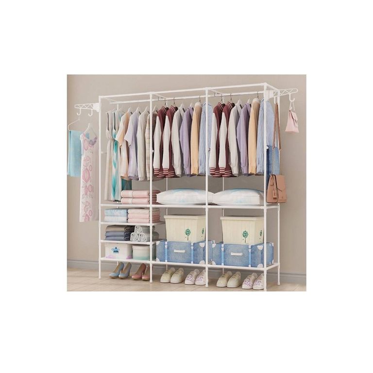 Ropero Perchero Organizador Armario Closet Armable 3 Cuerpos