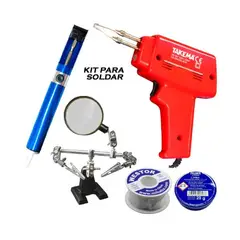 WESTOR - Kit Pistola de Soldar + Soporte + Succionador + Pasta + Estaño