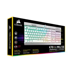 CORSAIR - TECLADO K70 RGB MK2 MECHANICAL RGB LED CHERRY MX SPEED SILVER WHITE