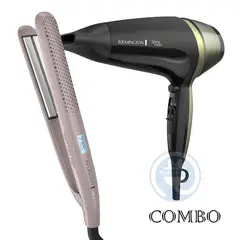 REMINGTON - Combo Alisadora Wet2Straight S27A y Secador Shine Therapy