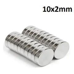 GENERICO - Imanes de neodimio modelo disco 10mmx2mm pack 20 unds