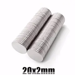 GENERICO - Imanes de neodimio modelo disco 20mmx2mm pack 10 unds