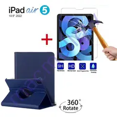 GENERICO - Funda Giratoria + Mica para iPad Air 5 10.9 2022 A2588 A2589 A2591