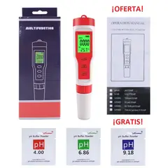 GENERICO - Medidor digital 4 en 1 ph tds ec temp calidad de agua