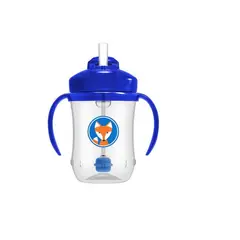 DR BROWNS - Vaso de Transición con Cañita 9oz - Azul TC91012