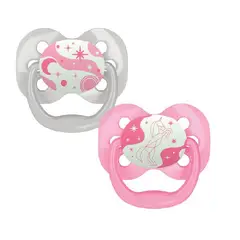 DR BROWNS - Set 2 Chupones Advantage que brilla 0-6m color Rosa/Gris