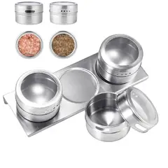MINARI - Set de 3 Condimentero Especiero Imantado con Soporte 06E
