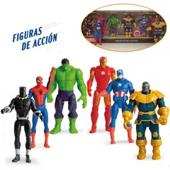 MARVEL - Set De Figuras Articulables Y De Jebe Avengers
