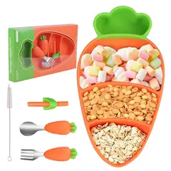 GENERICO - Plato Antideslizante para Bebe Zanahoria