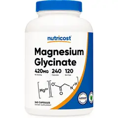 NUTRICOST - Suplemento Magnesium Glycinate 240 Cápsulas