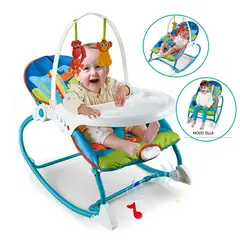 IDEAL - Silla Mecedora y Musical para Bebes Azul