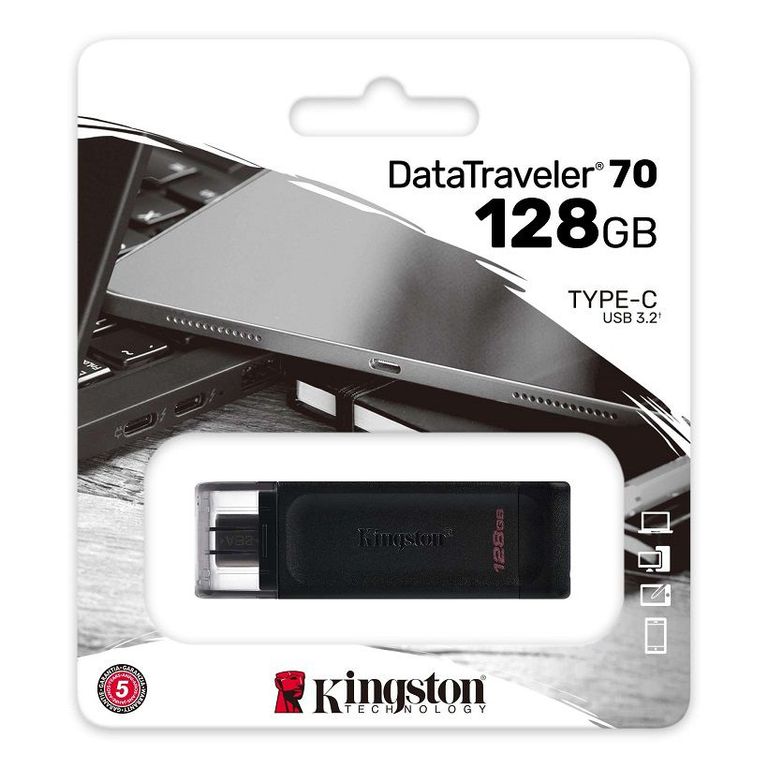 Memoria Usb 128 Gb Usb tipo C Pen Drive dt70 Black