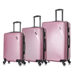DUKAP - Set de Maletas Juego de 3 Discovery Rosado DIJR