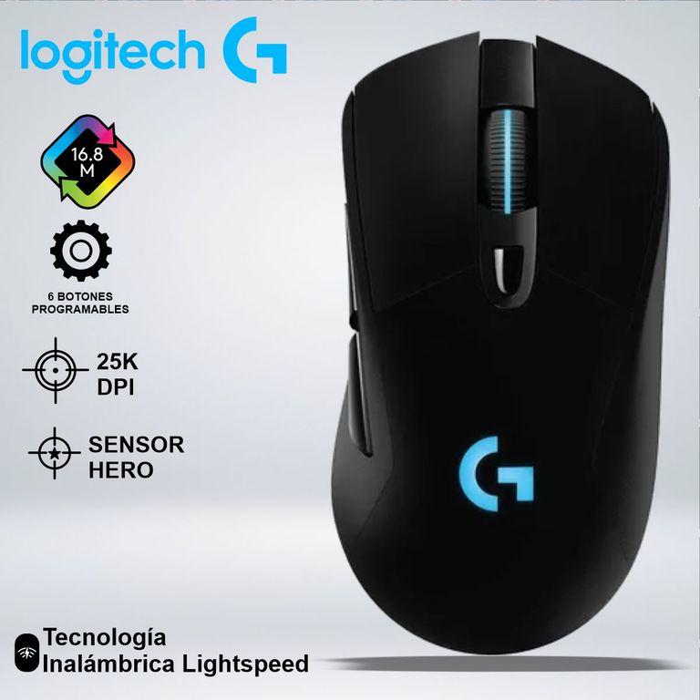 MOUSE GAMER G703 RGB WIRELESS SENSOR HERO 25K