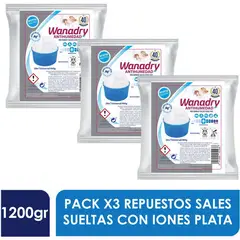 GENERICO - Pack x3 repuestos sales sueltas deshumedecedor wanadry