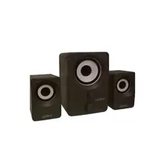 ITELSISTEM - Parlante Para Pc Laptop 2.1 Madera Usb cableado Negro