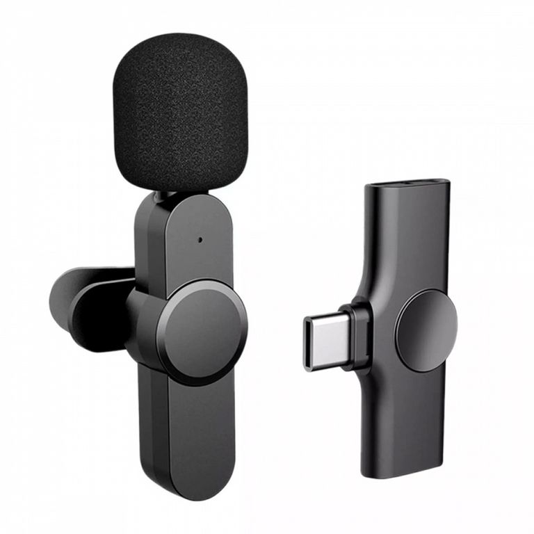 Mini Micrófono Solapa inalámbrico recargable tipo c android portatil