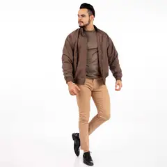 KAEROSHY - Casaca Legant Hombre Cuello Chino - Marrón
