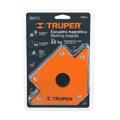 TRUPER - Escuadra Magnética Para Soldar 4 Pulgadas 22Kg ESM-4