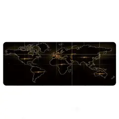 GENERICO - Mouse pad Base Escritorio Extra Large 30x80cm Computador Mapa negro S