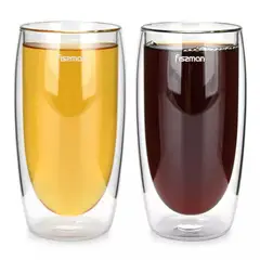 FISSMAN - Set x 2 vasos doble pared Frappe 350ml