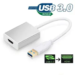 GENERICO - Convertidor Usb 3.0 a hdmi Full HD 1080p Adaptador compatible 2.0