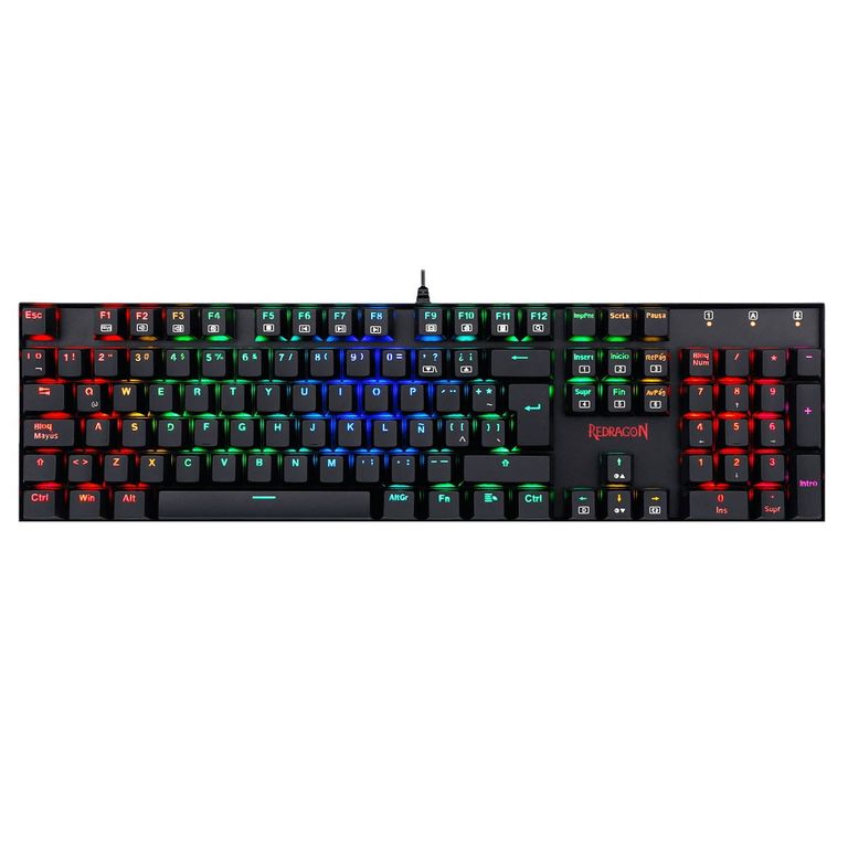 - Teclado Mitra K551 RGB Switch Red Español - Black