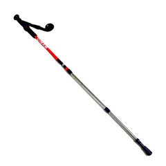 GENERICO - Bastón Trekking Mango Recto Antishock Diman C Roseta Rojo