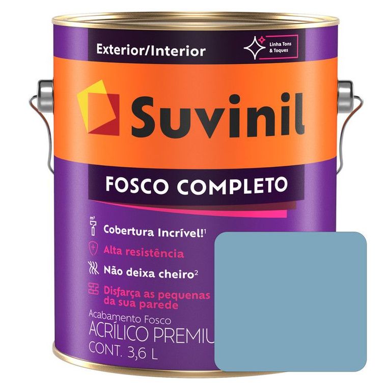 PINTURA LÁTEX ACRÍLICO MATE COMPLETO MARINO LATA 3.6L