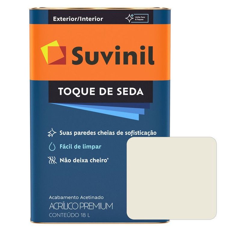 PINTURA LÁTEX ACRÍLICO TOQUE DE SEDA HIELO LATA 18L