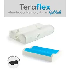 TERAFLEX - ALMOHADA MEMORY FOAM GEL FRIO REGALO ANTIFAZ  50x30x10CM