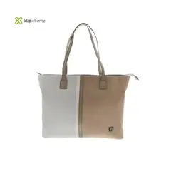 KLIPXTREME - Bolso Capri para Mujer Laptop 156” Beige y Gris KLB‑461BG