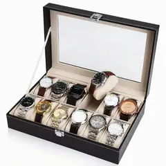INSPIRA - Porta Relojes Pulseras de Lujo Elegante 12 Compartimientos