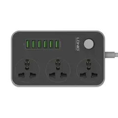 LDNIO - Extensión SC3604 3 Tomas Universales 6 USB 3.4 A (Auto MAX) 17W
