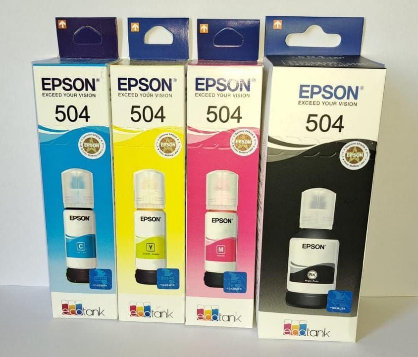 Kit de Tinta 4 Colores T504 PARA L4150, L4160, L6171