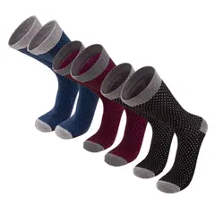 SILVERA NANOTECH - Medias vestir hombre mujer de algodón peruano antibacteriales 3 Pack