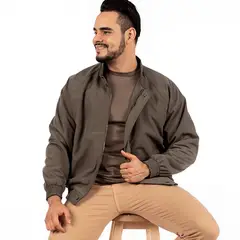 KAEROSHY - Casaca Legant Hombre Cuello Chino - Marrón