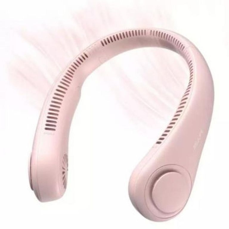 Ventilador de cuello portatil recargable - Rosa