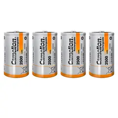 CAMELION - Pilas Tipo C Recargables 2500mah 4 unidades