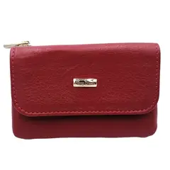PERRY JHAN - Monedero Mujer 100 Cuero en Rojo oscuro -