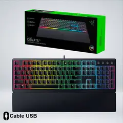 RAZER - TECLADO GAMER ORNATA V3 RGB LOW PROFILE TECLAS MULTIMEDIA