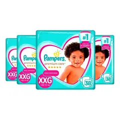 PAMPERS - Premium Care Talla XXG 38 unidades PackX4 MP