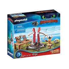 PLAYMOBIL - Dragons Bocon con Lanzador de Ovejas